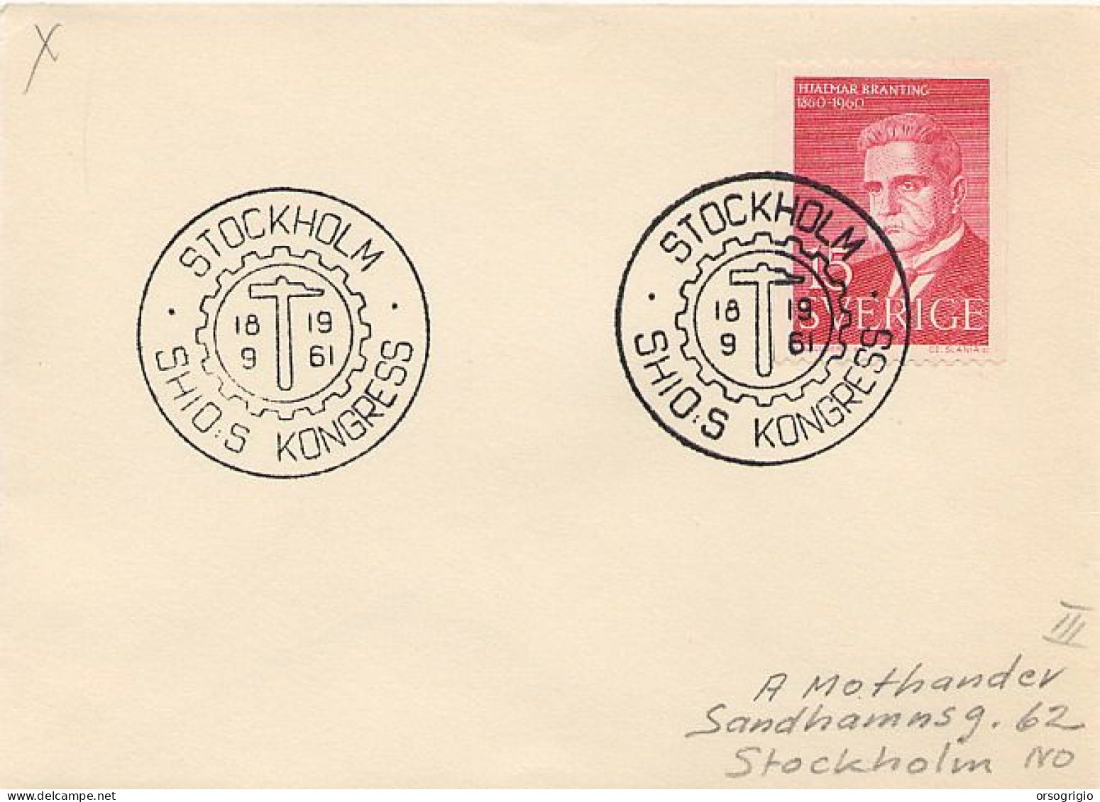 SVEZIA - SVERIGE - 1961 - STOCKHOLM - Briefe U. Dokumente