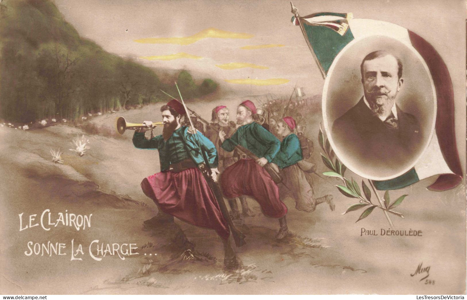 MILITARIA - Le Clairon Sonne La Charge - Paul Déroulède - Colorisé - Armée - Carte Postale Ancienne - Guerre 1914-18