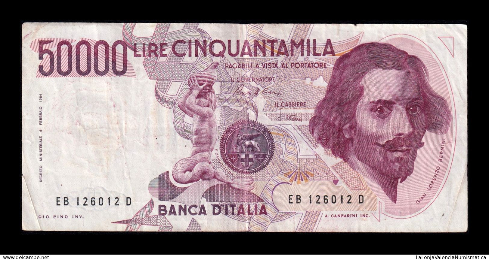 Italia Italy 50000 Lire 1984 Pick 113a Bc/Mbc F/Vf - 50000 Lire