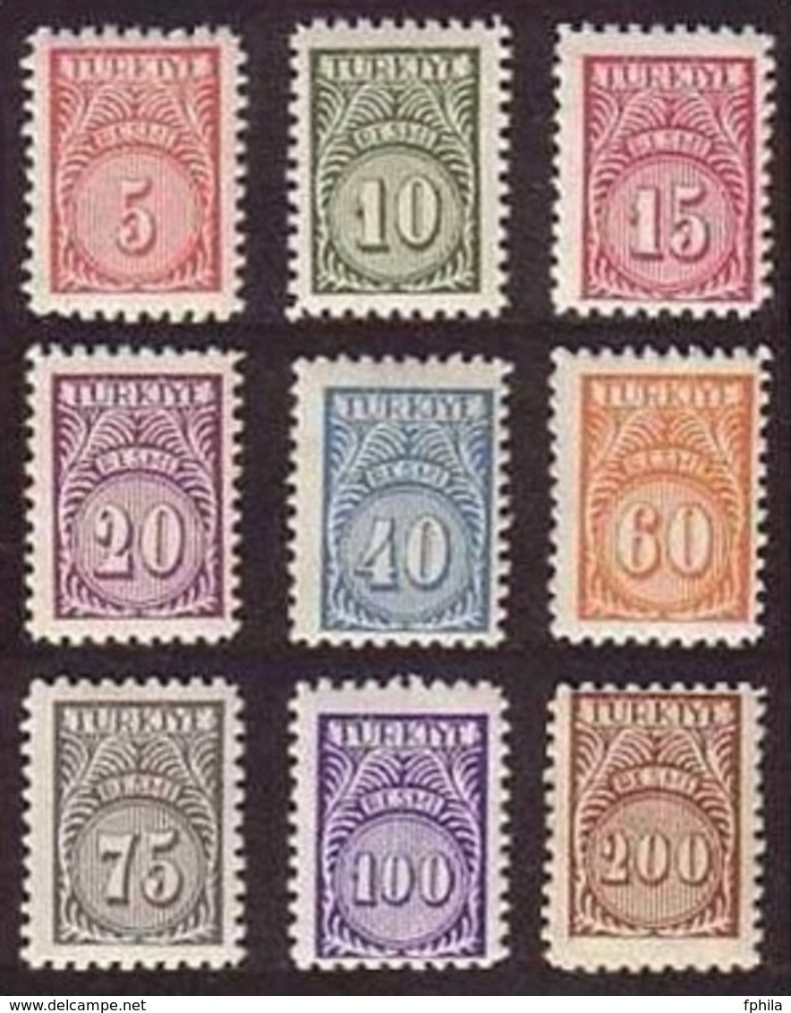 1959 TURKEY OFFICIAL STAMPS MNH ** - Dienstzegels