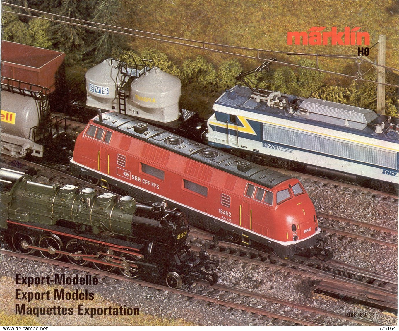 CatalogueMärklin 1988/89 Export Modelle Maquettes Exportation - En Allemand, Anglais Et Français - Französisch