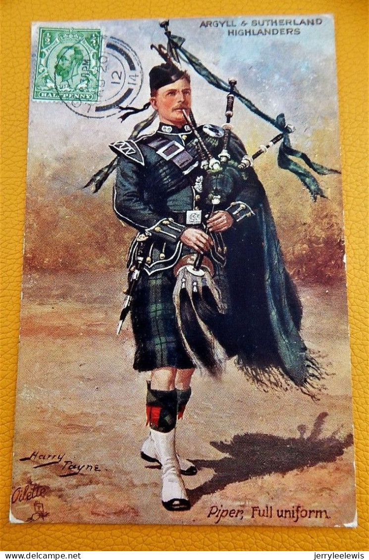 MILITARIA  -  Piper, Full Uniform   - Argyll & Sutherland Highlanders  -  1912 - Uniformes