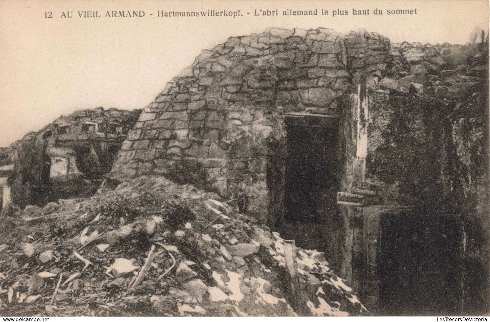 MILITARIA - Au Vieil Armand - Hartmaanswillerkopf - L'abri Allemand Le Plus Haut Du Sommet - Carte Postale Ancienne - Guerre 1914-18