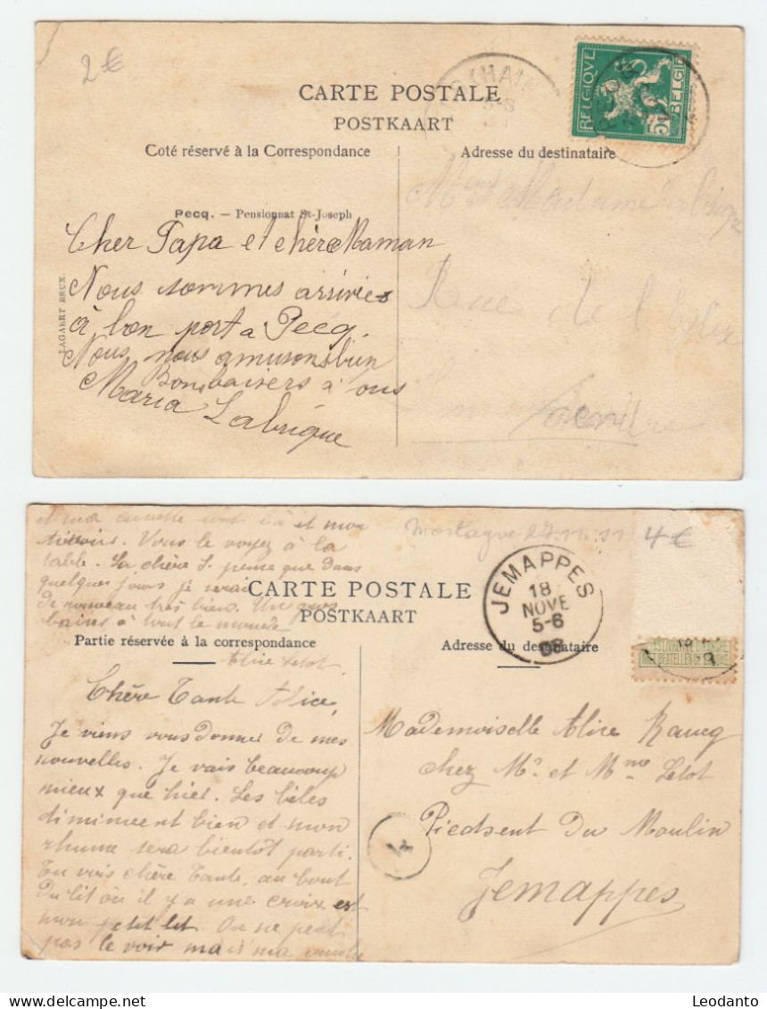 PECQ - Pensionnat Saint-Joseph - Réfectoire - Dortoir Des Petites (2 Cartes) - Pecq