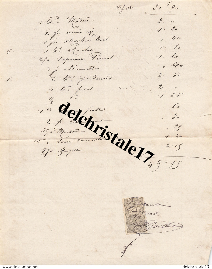 14 0028 HONFLEUR CALVADOS 1899 Produits Alimentaires F. MAILLON Succ. Maison A. CARRÉ Rue Du Dauphin à Mme BAILHACHE - Fondettes