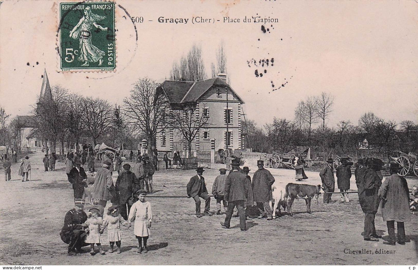 Gracay - Place Du Gapion   - CPA°J - Graçay