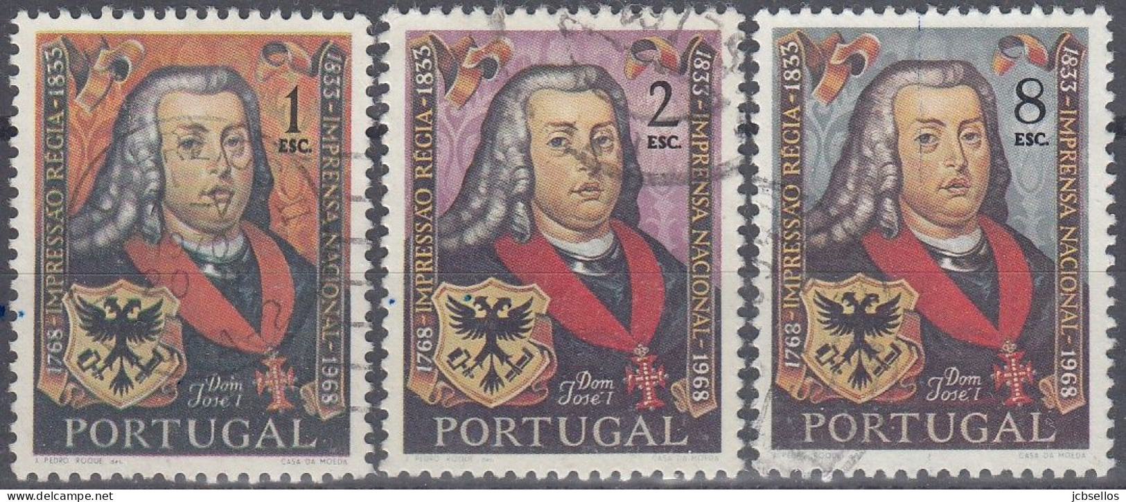 PORTUGAL 1969 Nº 1054/1056 USADO - Oblitérés