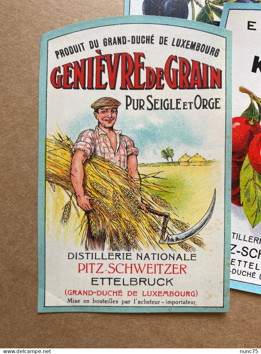 •• NEW ••  ETIQUETTES Anciennes PITZ SCHWEITZER  Ettelbruck Luxembourg Vers 1950/1960 Alcool Biere Brasserie Liqueur (5) - Luxemburgo