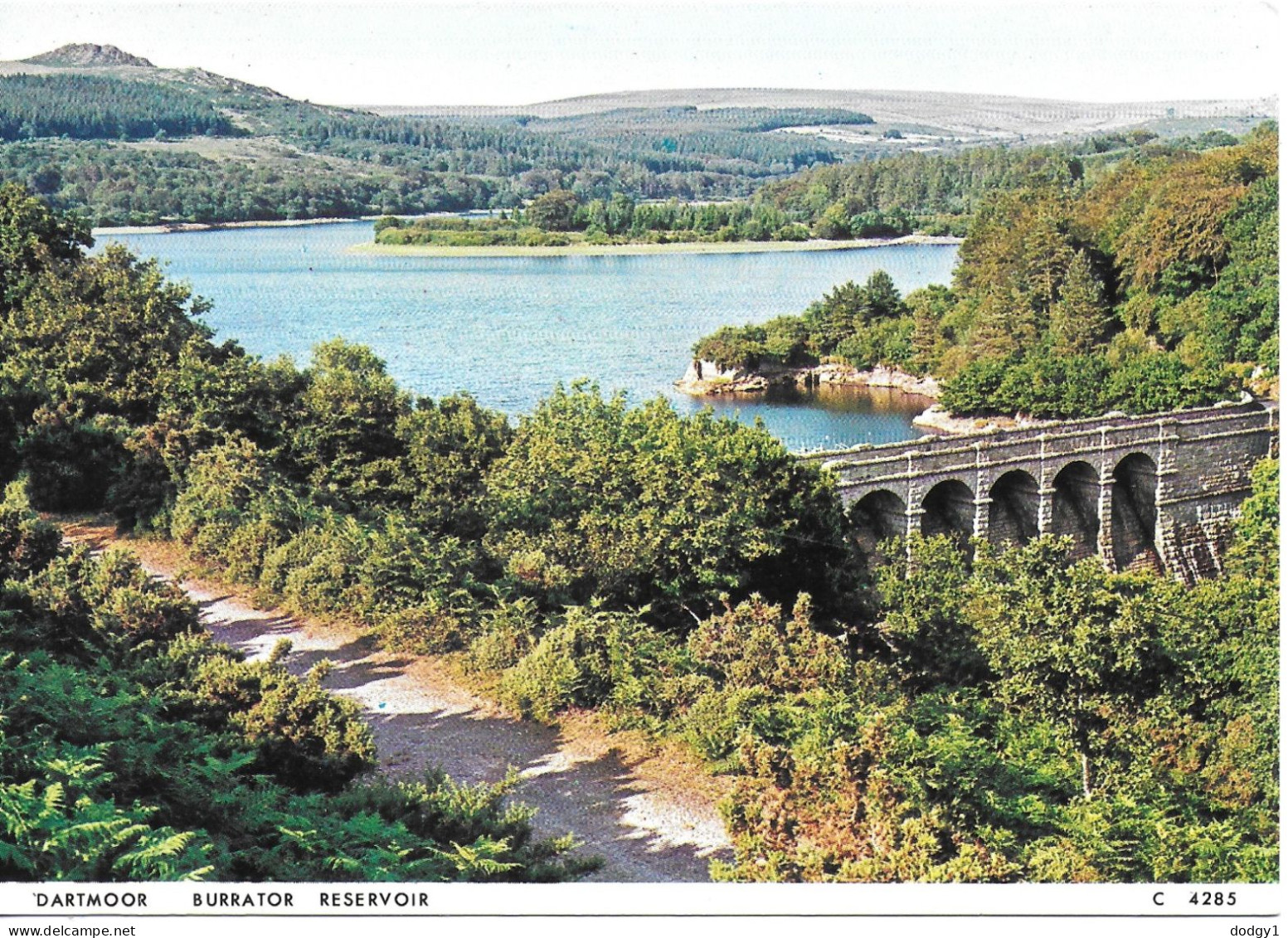 BURRATOR RESERVOIR, DARTMOOR, DEVON, ENGLAND. UNUSED POSTCARD   Wp8 - Dartmoor