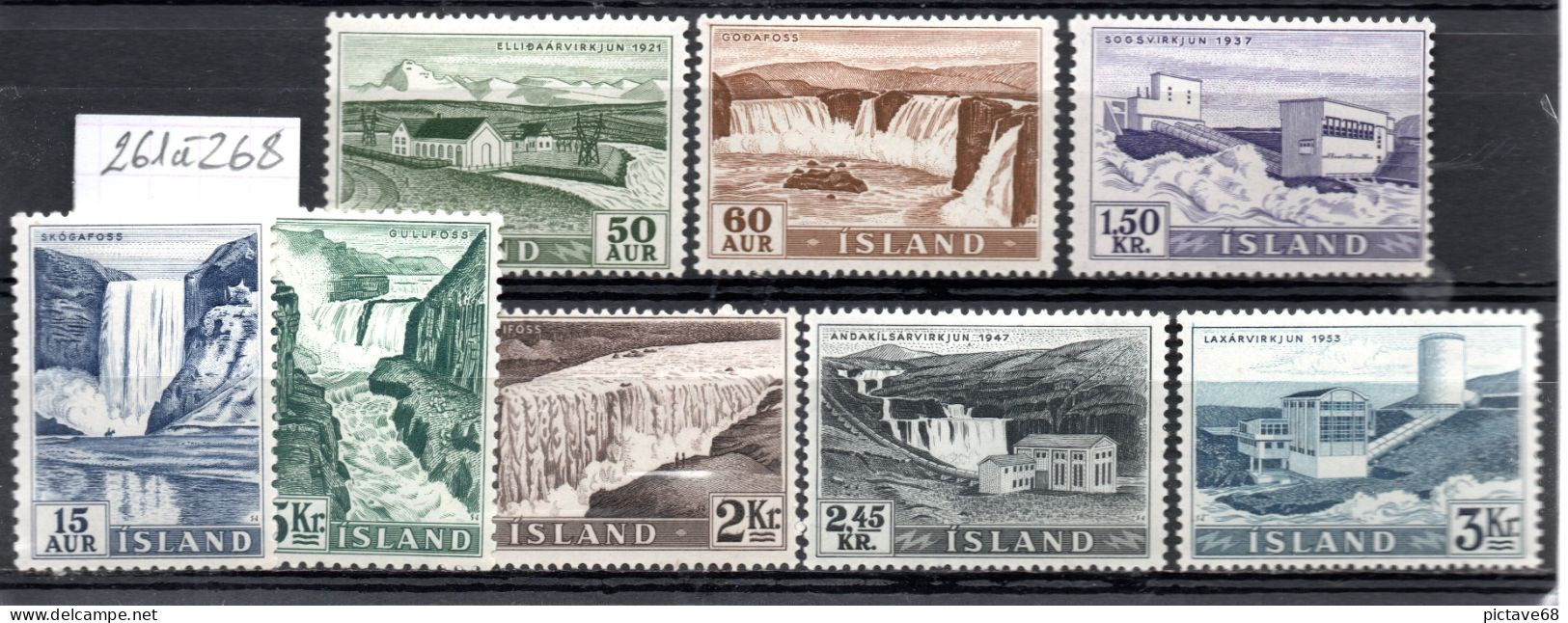 ISLANDE /SERIE N° 261 à 268 NEUFS** / * - Unused Stamps