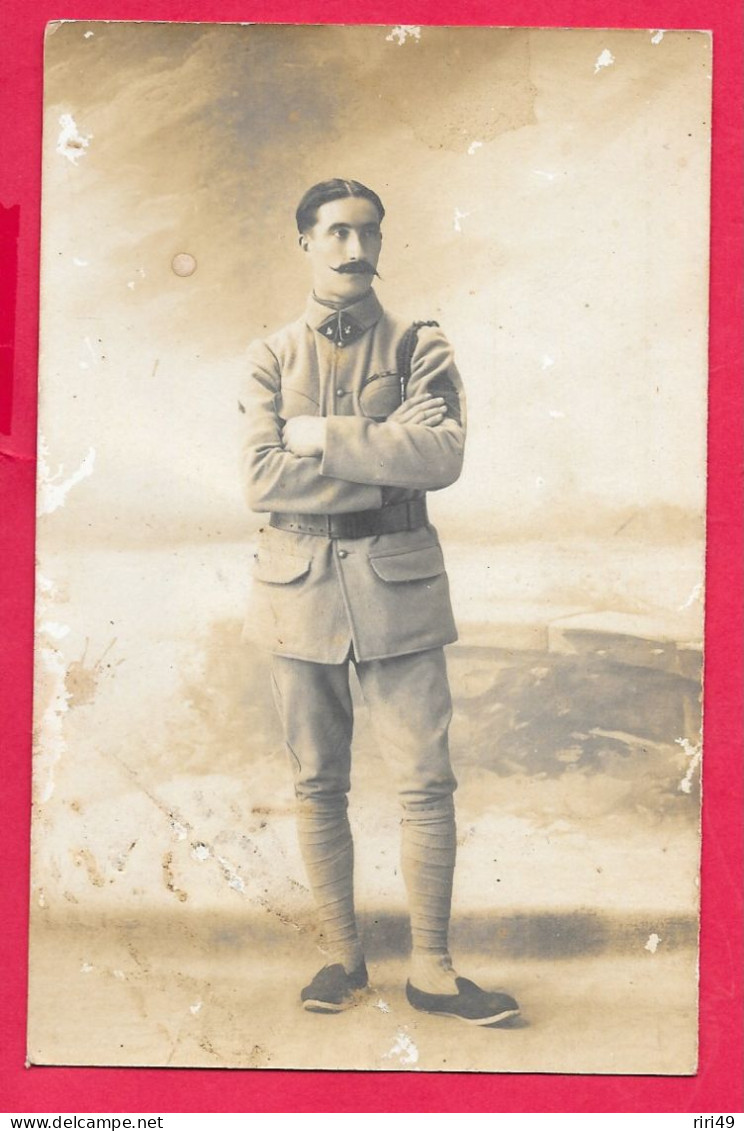 Cpa, Carte Photo,  Régiment 4e, Militaire Voir Scannes, Dos Vierge - Personen