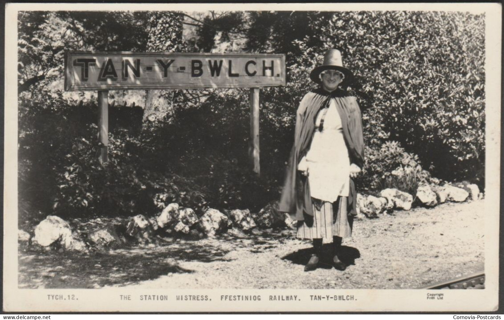 The Station Mistress, Ffestiniog Railway, Tan-y-Bwlch, 1960 - Frith's RP Postcard - Merionethshire