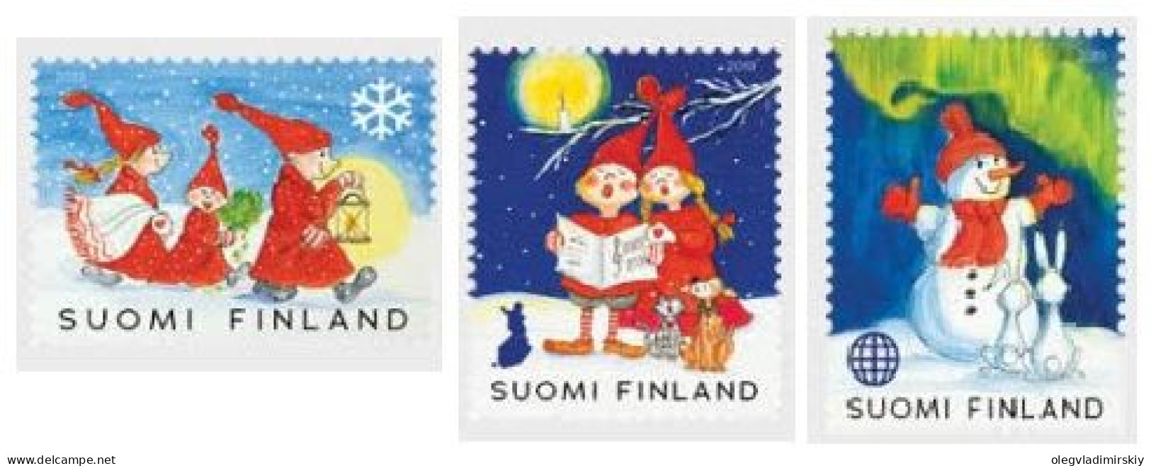Finland Finnland Finlande 2019 Merry Christmas And Happy New Year! Set Of 3 Stamps Mint - Unused Stamps