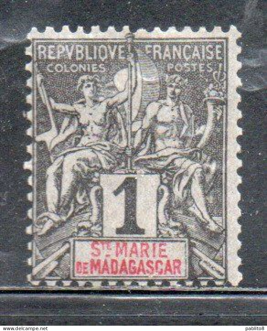 STE. MARIE DE MADAGASCAR SANTA MARIA DEL ST. MARY OF 1894 NAVIGATION AND COMMERCE 1c MH - Nuovi