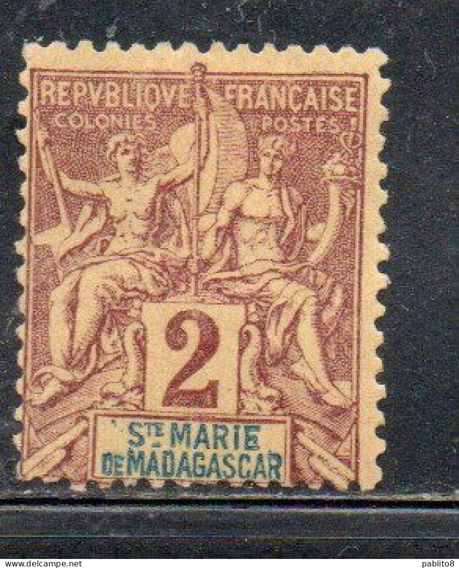 STE. MARIE DE MADAGASCAR SANTA MARIA DEL ST. MARY OF 1894 NAVIGATION AND COMMERCE 2c MH - Ungebraucht