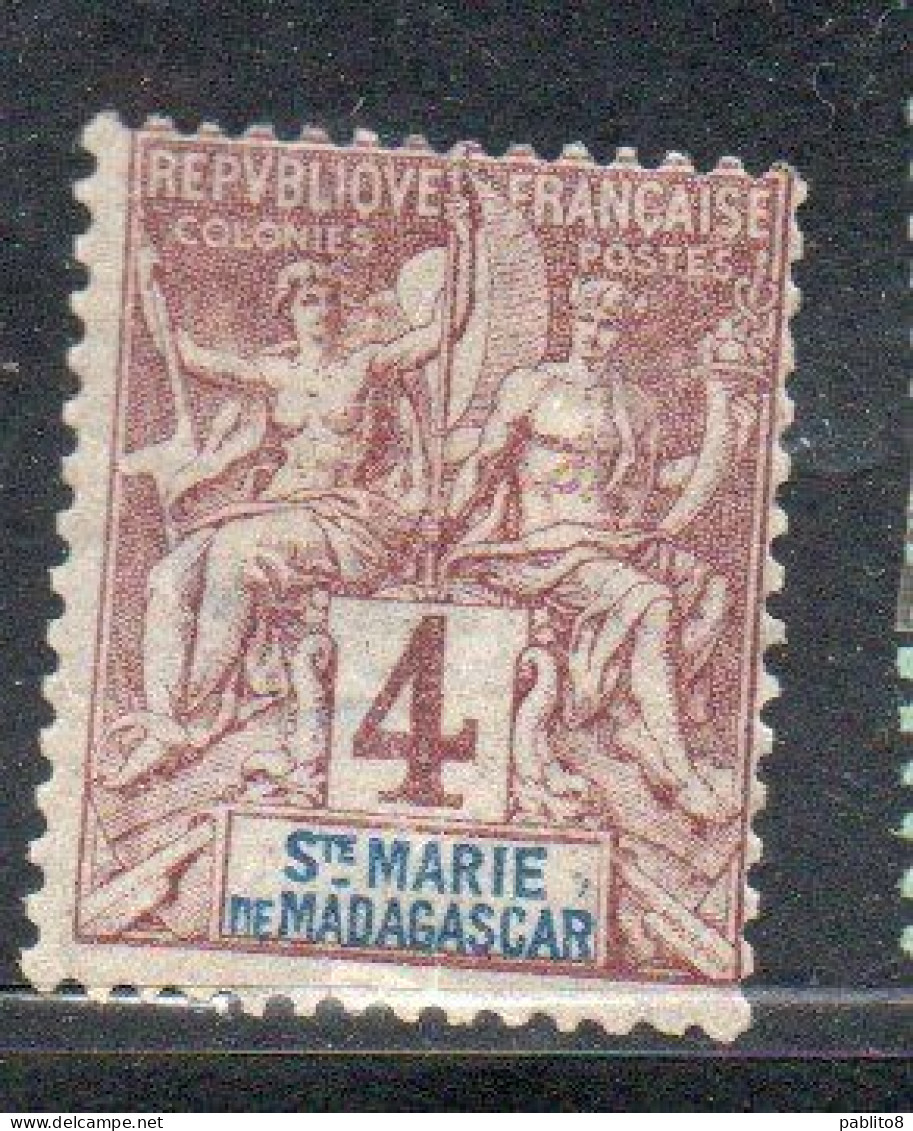 STE. MARIE DE MADAGASCAR SANTA MARIA DEL ST. MARY OF 1894 NAVIGATION AND COMMERCE 4c MH - Ongebruikt