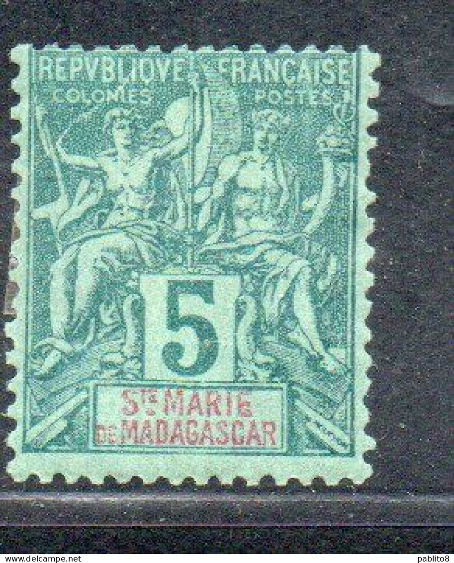 STE. MARIE DE MADAGASCAR SANTA MARIA DEL ST. MARY OF 1894 NAVIGATION AND COMMERCE 5c MH - Ungebraucht