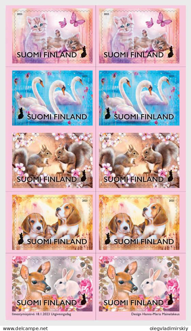 Finland Finnland Finlande 2023 Close Friends Sheetlet Mint - Cygnes