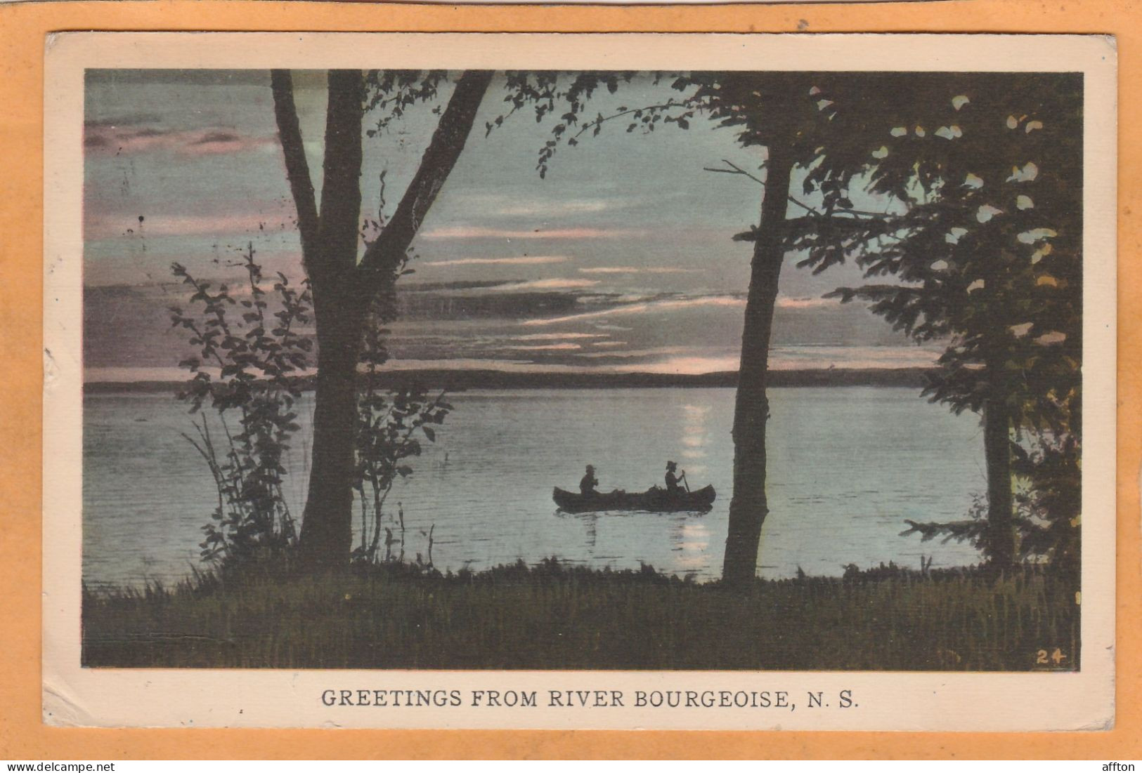 River Bourgeoise Nova Scotia Canada Old Postcard - Autres & Non Classés