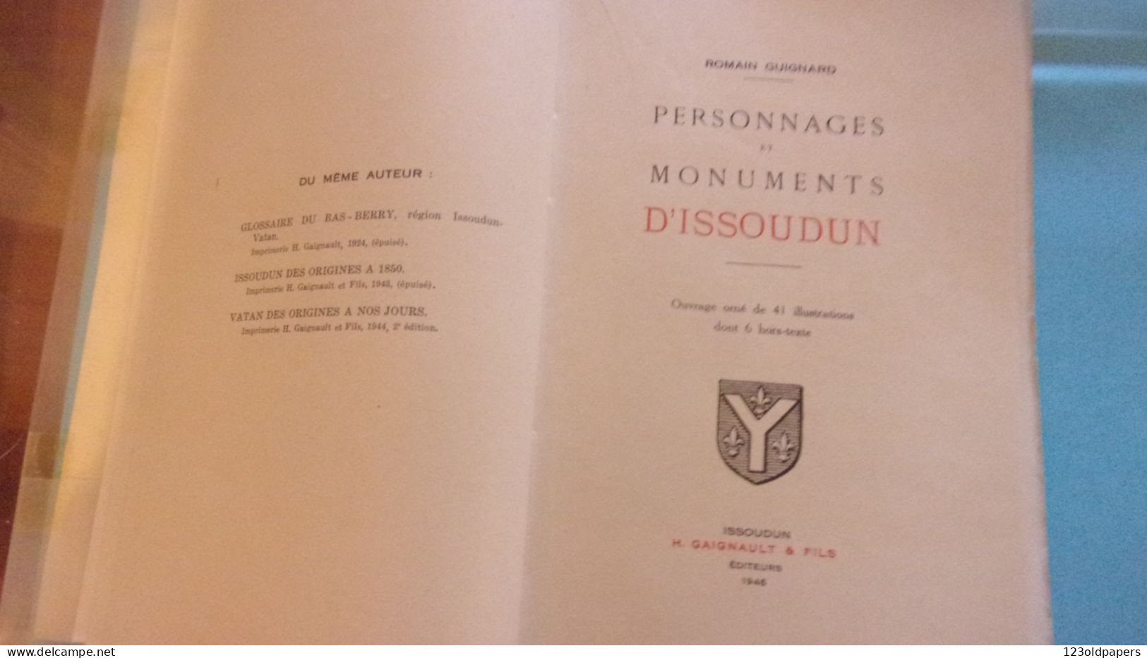 BERRY EO 1946  Personnages Et Monuments D'Issoudun Romain Guignard - Centre - Val De Loire