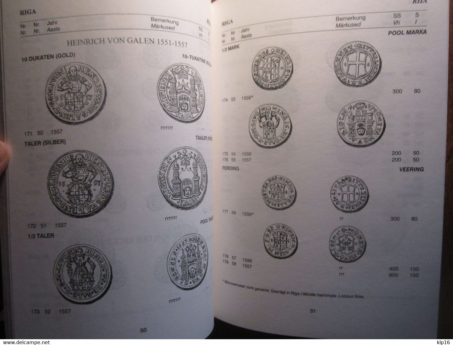 Catalogue Coins Of Livonian Order - Estland