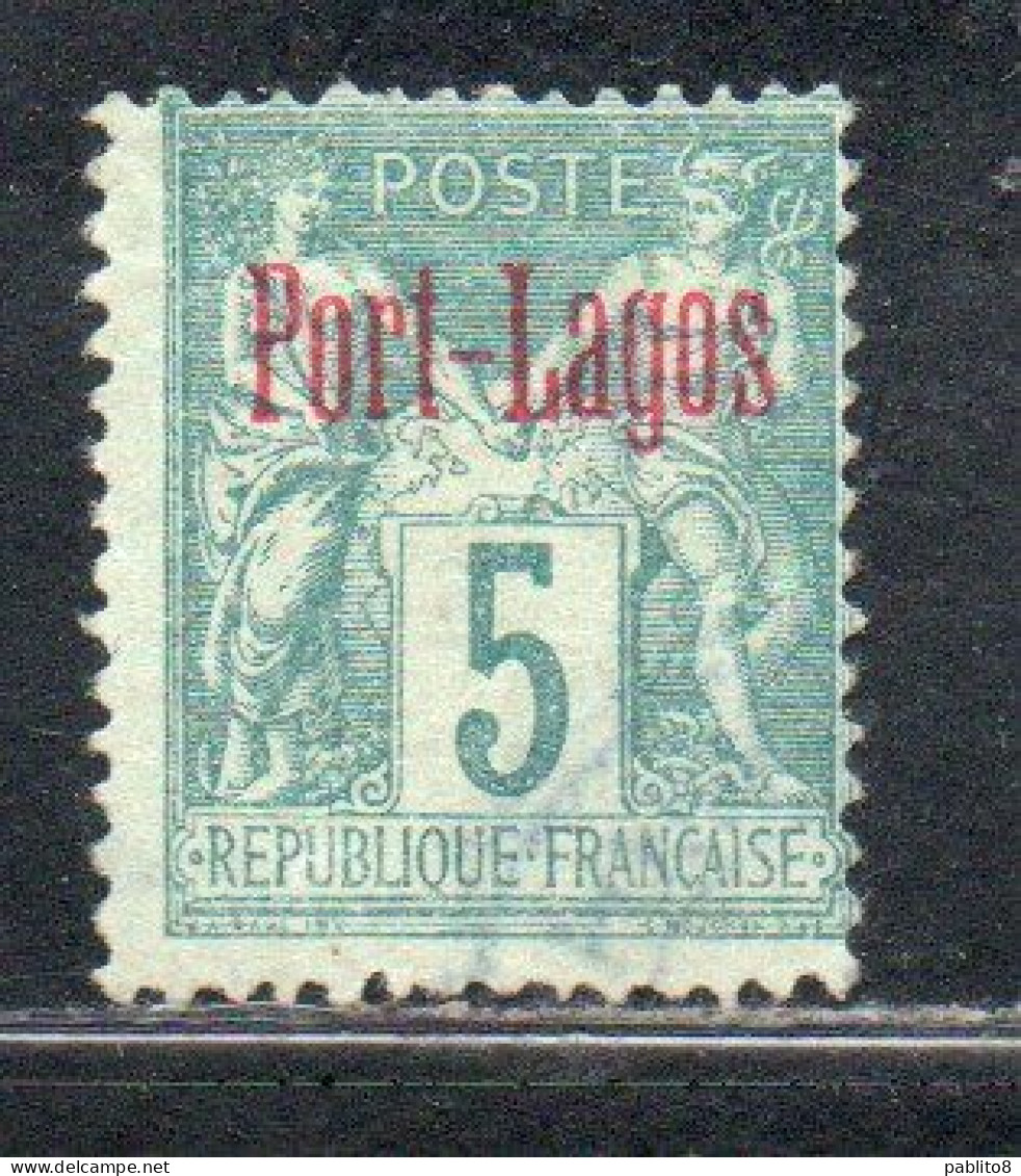 PORT LAGOS 1893 NAVIGATION AND COMMERCE 5c USED USATO OBLITERE' - Gebruikt