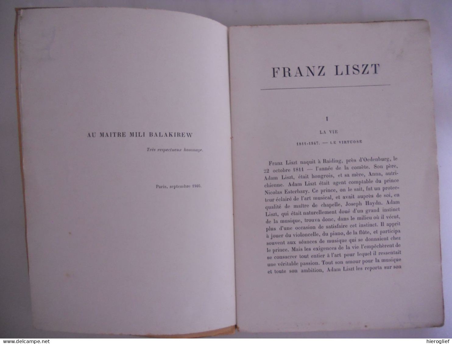 Franz LISZT  Biographie Critique Par M.-D. Calvocoressi / Les Musiciens Célèbres / Paris Henri Laurens 1905 Hongarije - Musique