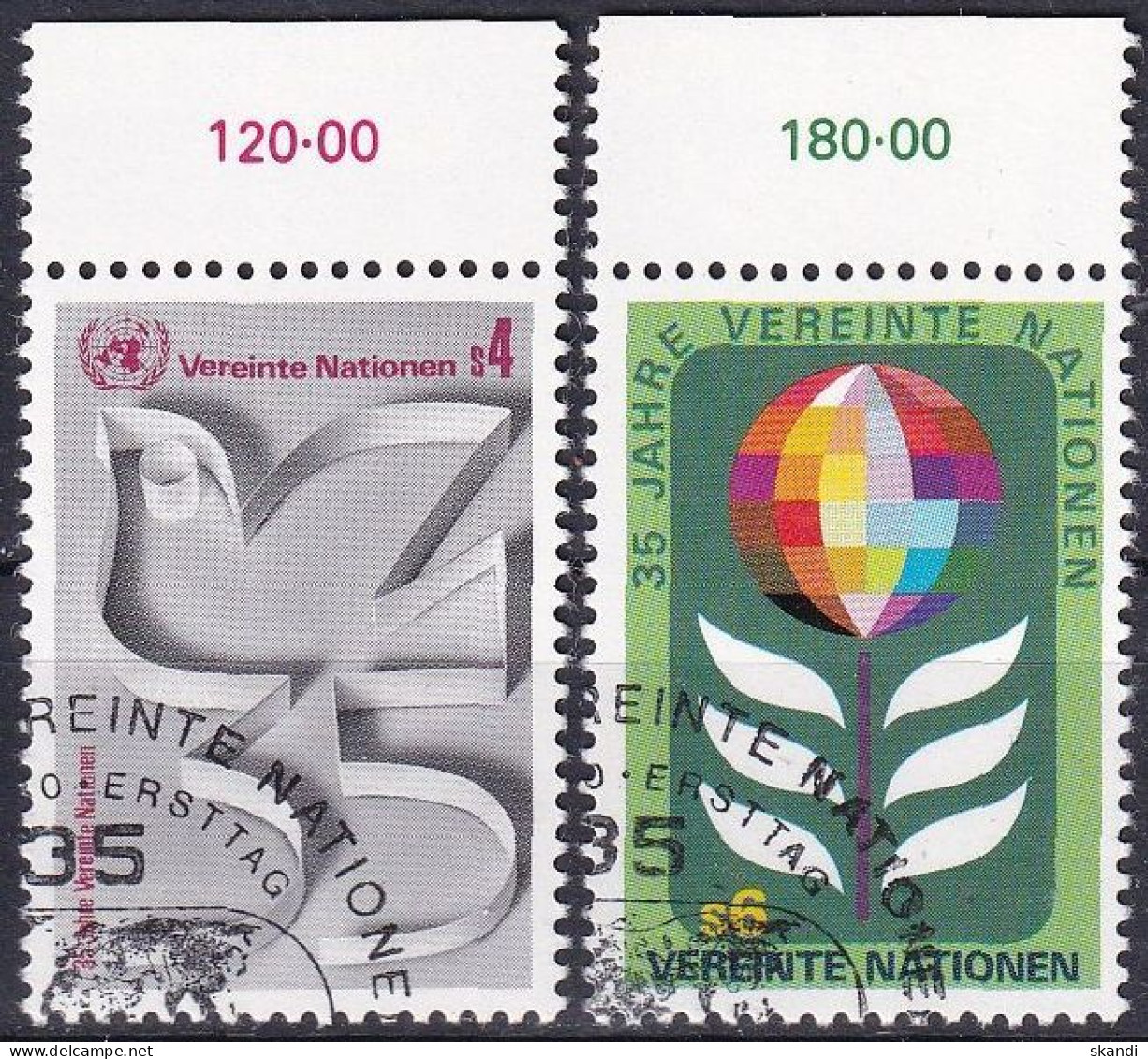 UNO WIEN 1980 Mi-Nr. 12/13 O Used - Aus Abo - Oblitérés