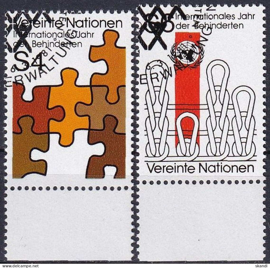 UNO WIEN 1981 Mi-Nr. 17/18 O Used - Aus Abo - Oblitérés