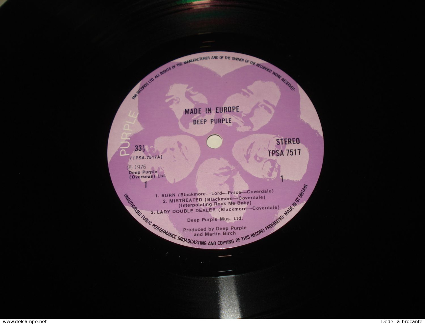 B8 / Deep Purple – Made In Europe - 1  LP  - TPSA 7517 - UK  1976  M/VG++