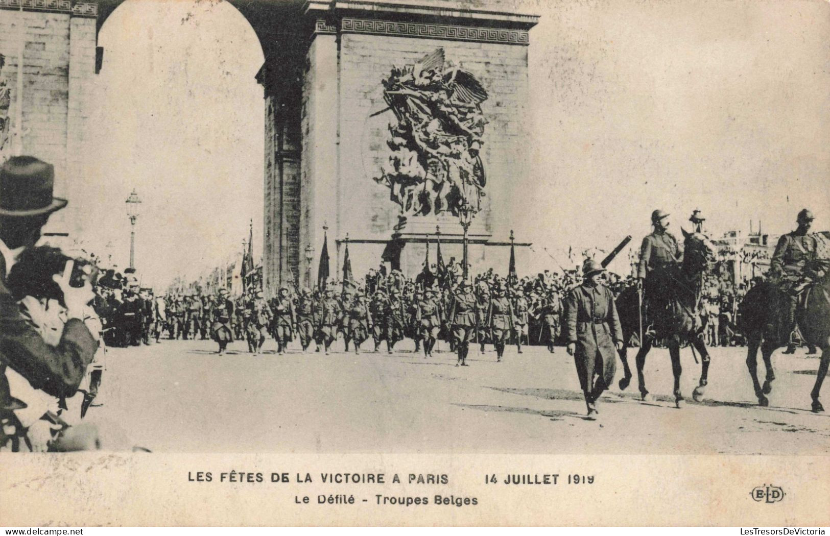 MILITARIA - Les Fêtes De La Victoire à Paris - 14 Juillet 1919 - Le Défilé - Troupes Belges - Carte Postale Ancienne - Guerre 1914-18