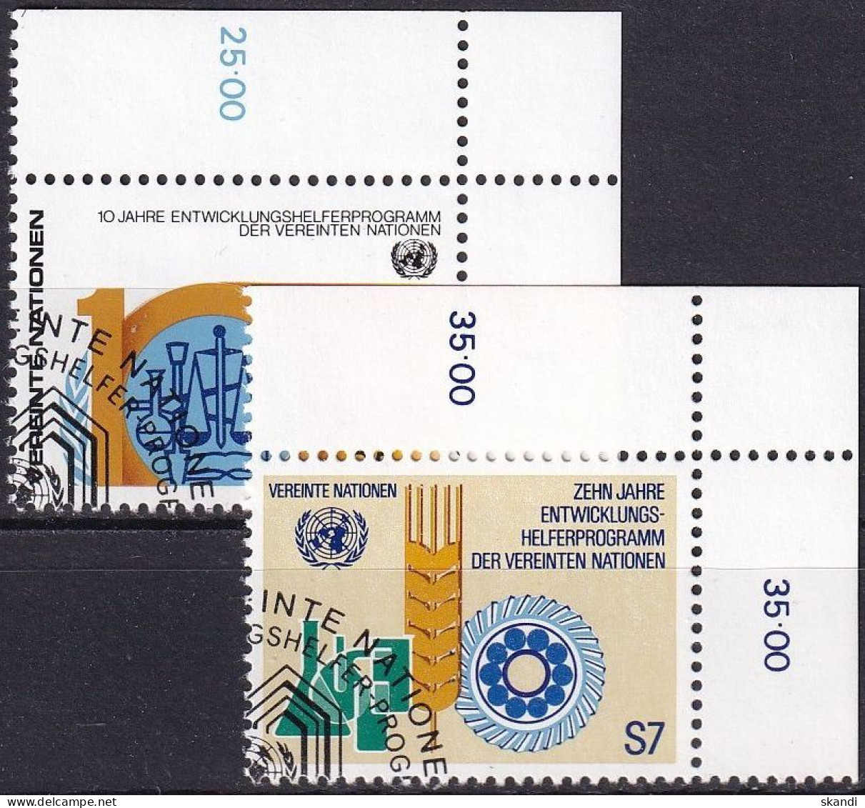 UNO WIEN 1981 Mi-Nr. 21/22 Eckrand O Used - Aus Abo - Oblitérés