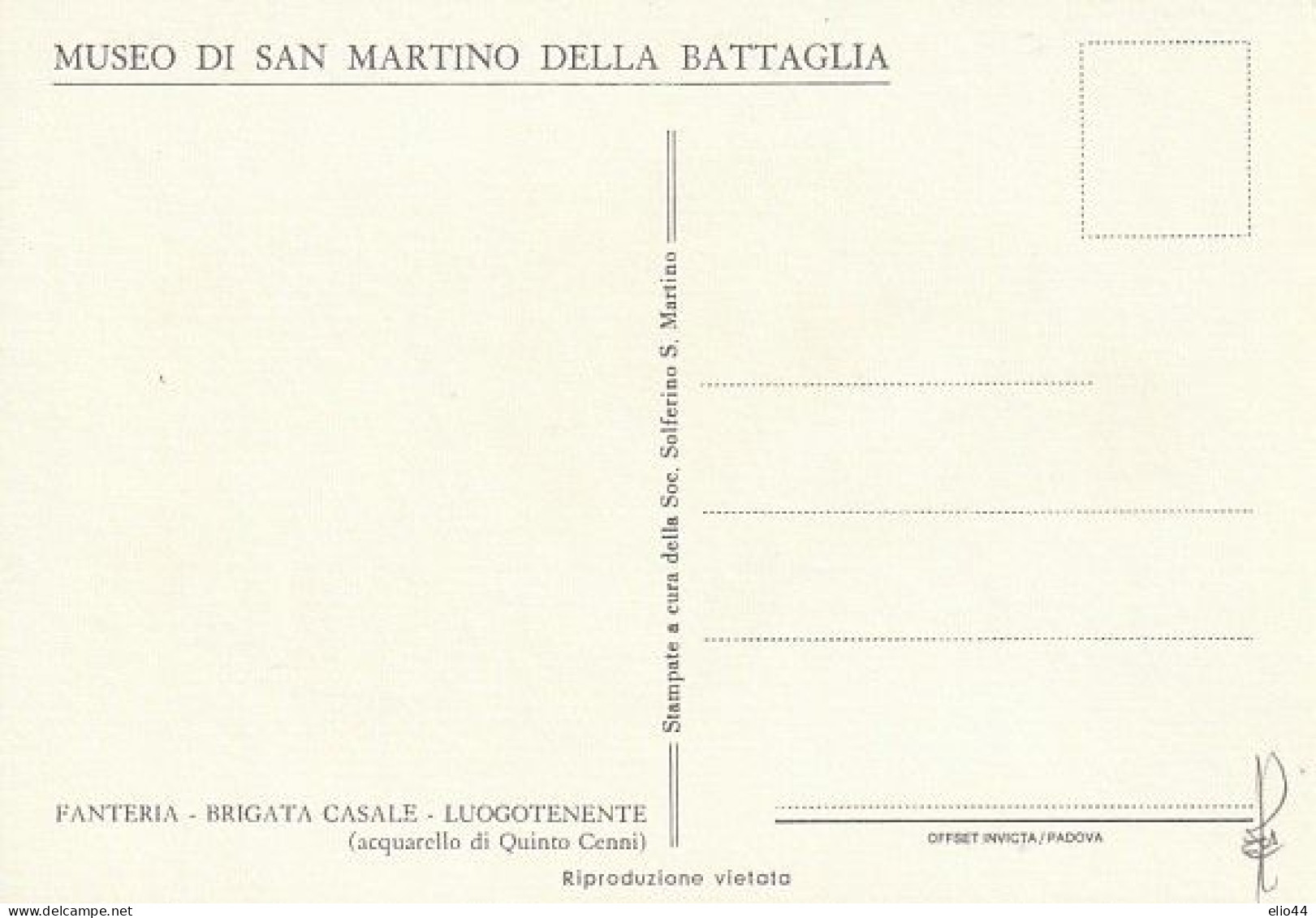 Militari - Uniformi - Museo S. Martino Della Battaglia - Fanteria Luogotenente Brg. Casale - - Uniformes