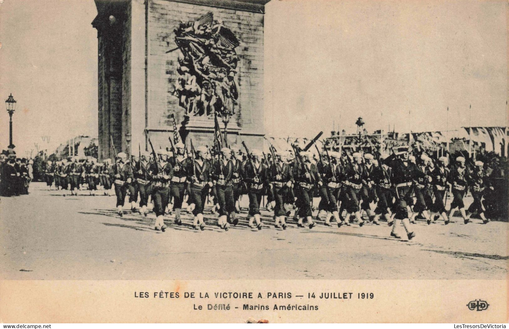 MILITARIA - Les Fêtes De La Victoire à Paris - 14 Juillet 1919 - Défilé - Marins Américains - Carte Postale Ancienne - Guerra 1914-18