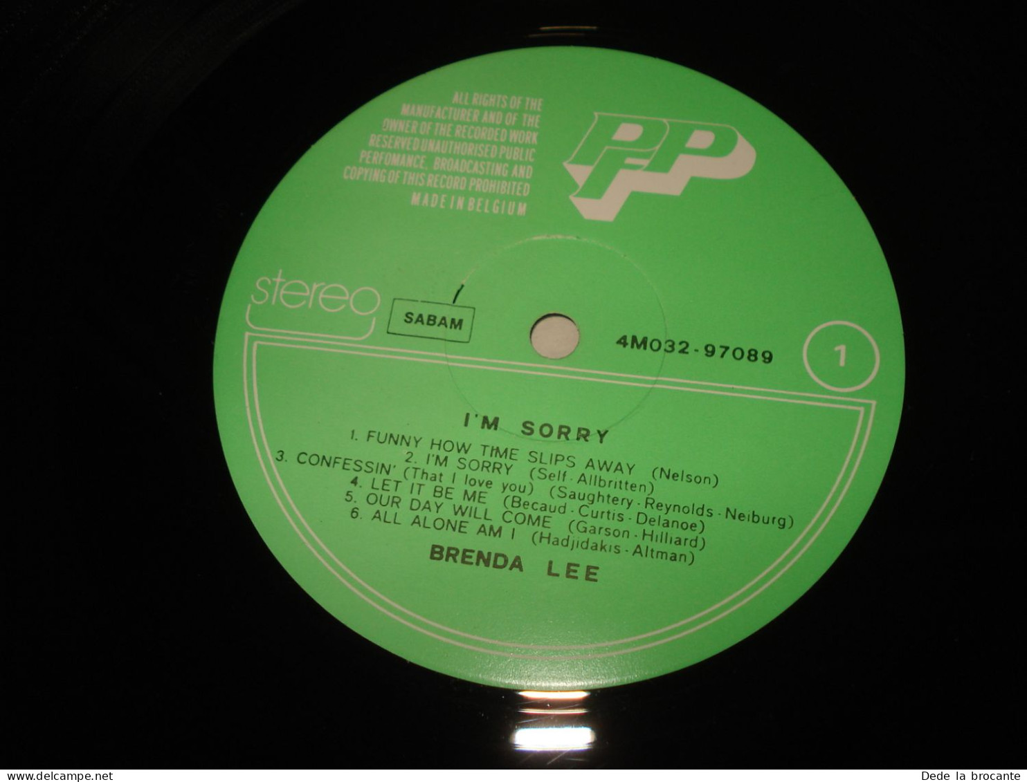 B8 / Brenda Lee – I'm Sorry - 1  LP  - 4M 032-97089 - Belgique  1975  M/EX