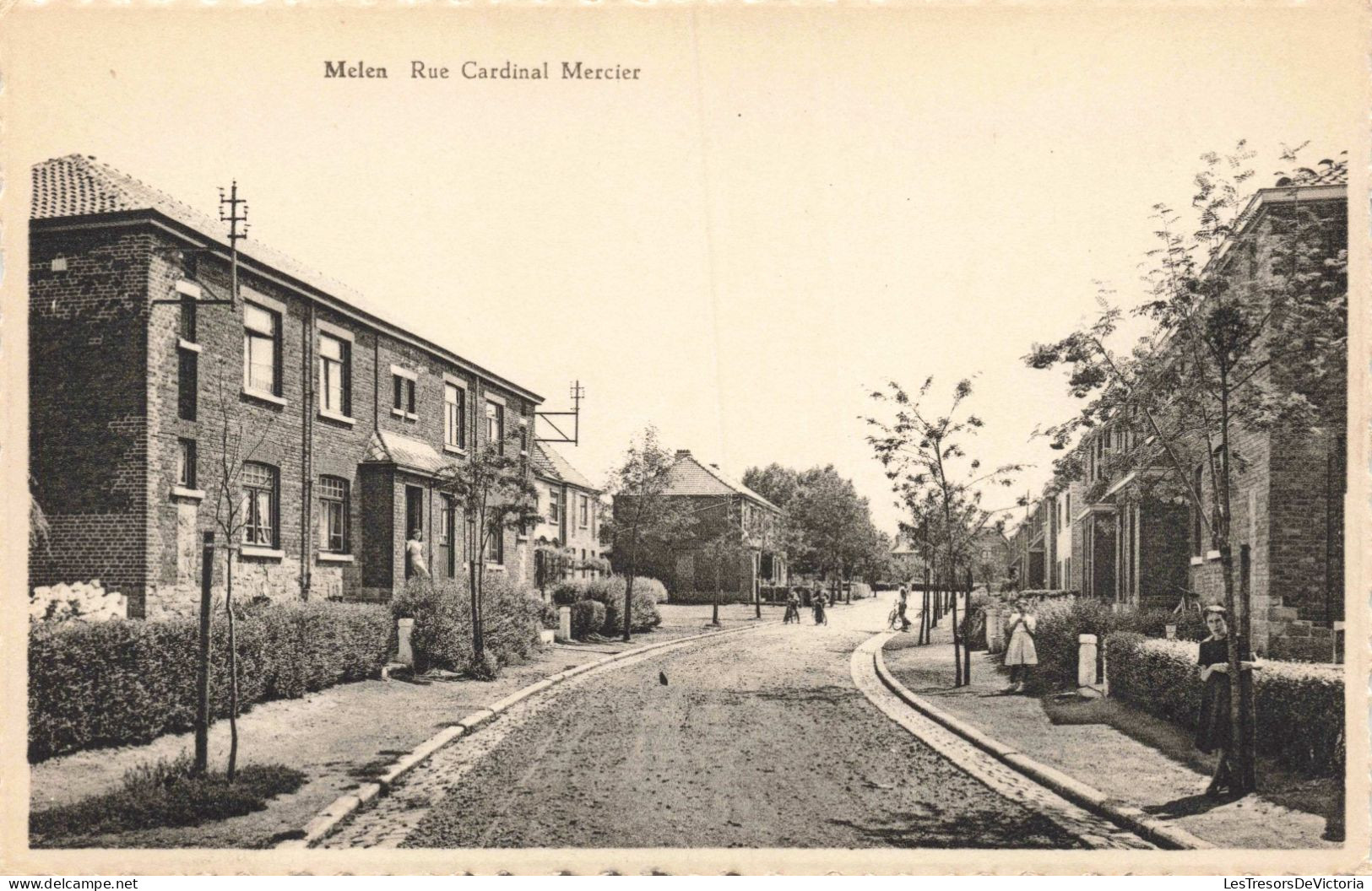 BELGIQUE - Melen - Rue Cardinal Mercier - Rue Déserte - Carte Postale Ancienne - Soumagne