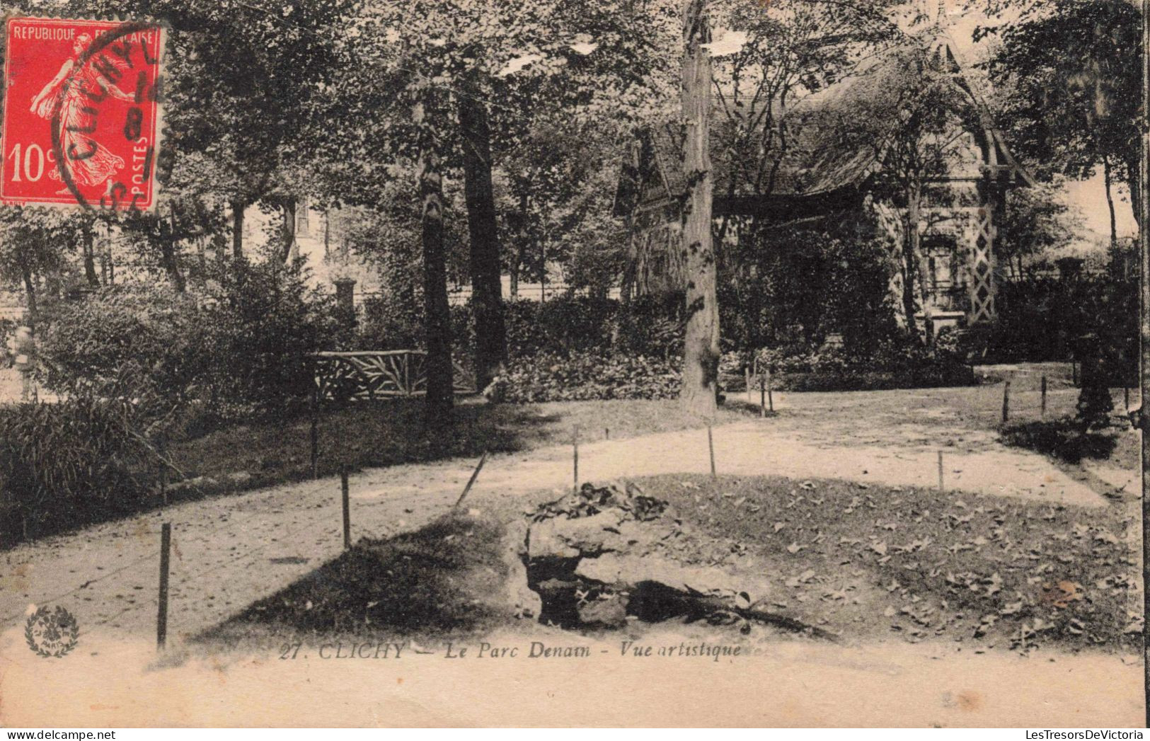 FRANCE - Clichy - Le Parc Denain - Vu Artistique - Carte Postale Ancienne - Clichy