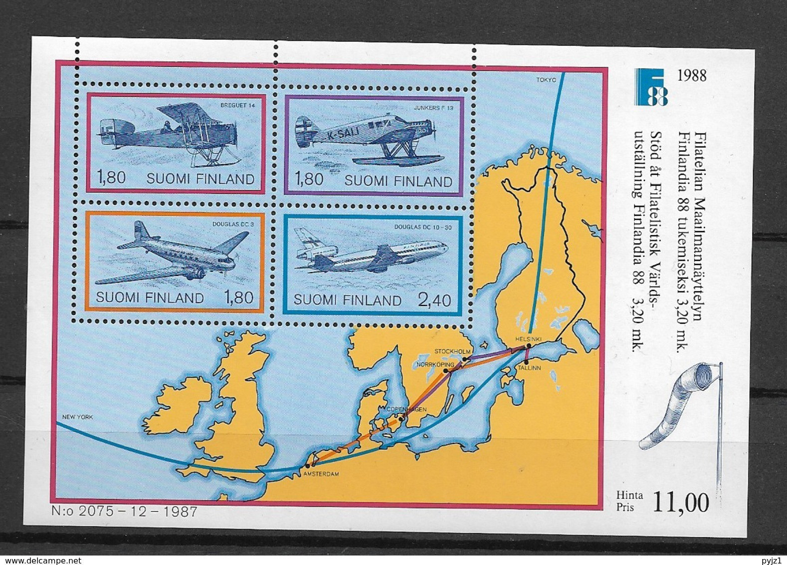 1988 MNH Finland Block 4 - Blocchi E Foglietti