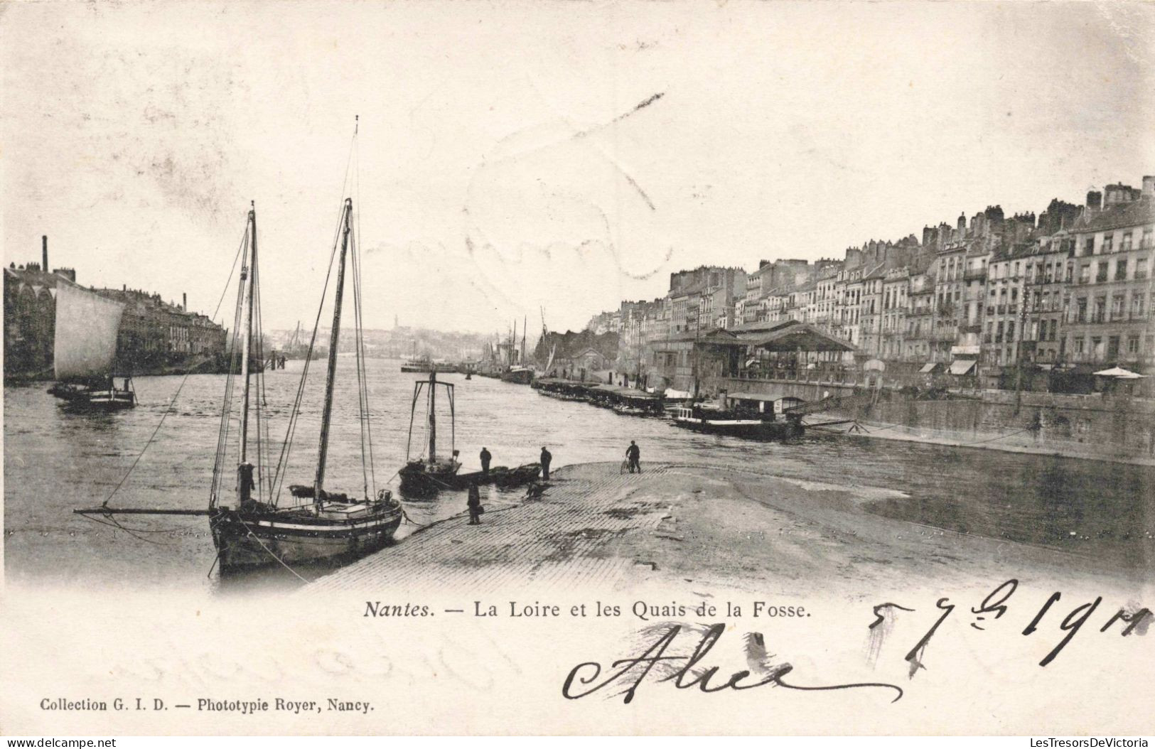 FRANCE - Nantes - La Loire Et Les Quais De La Fosse - Bateaux - Carte Postale Ancienne - Nantes