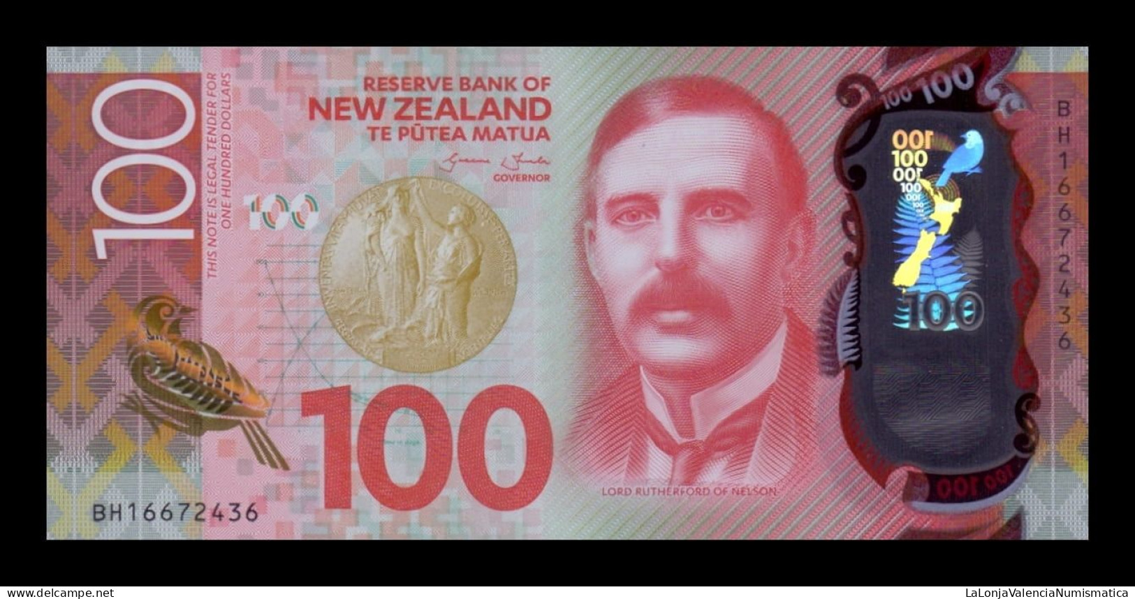 Nueva Zelanda New Zealand 100 Dollars 2016 Pick 195 Polymer Sc Unc - Nieuw-Zeeland