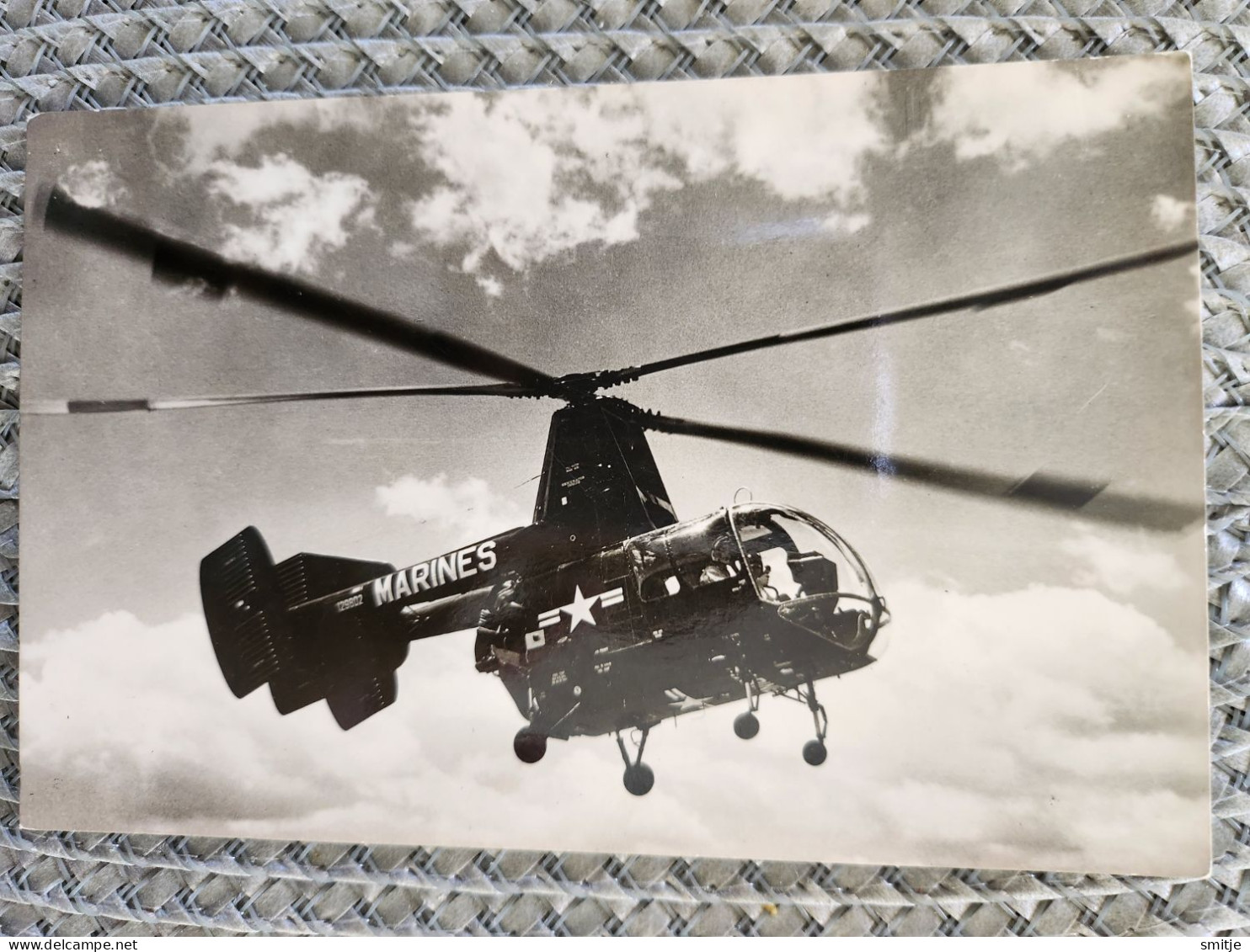 HELICOPTER US NAVY MARINES KAMAN HOK-1 Circa 1958 INFO ON THE BACKSIDE - Elicotteri