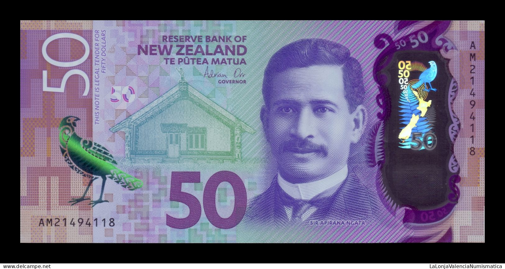 Nueva Zelanda New Zealand 50 Dollars 2021 Pick 194c Polymer Sc Unc - Neuseeland