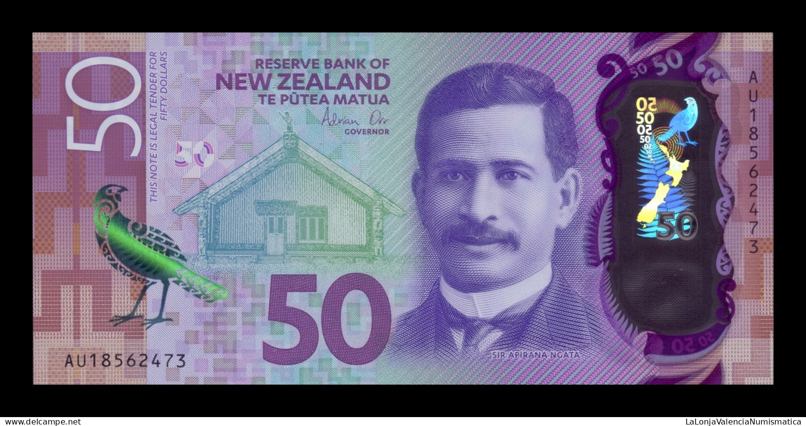 Nueva Zelanda New Zealand 50 Dollars 2018 Pick 194b Polymer Sc Unc - Nieuw-Zeeland