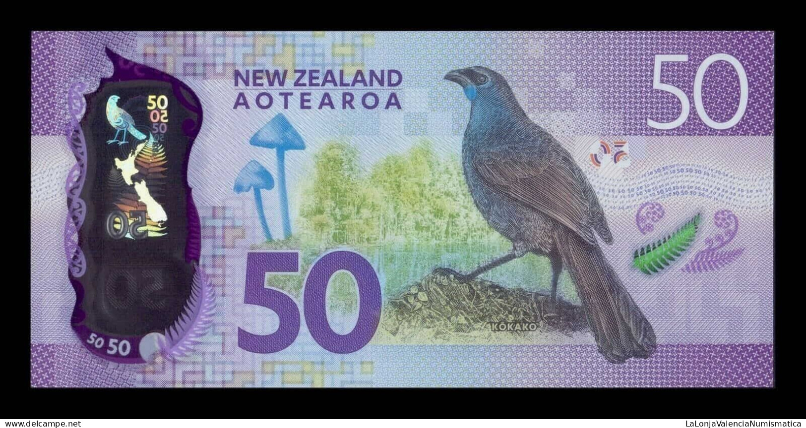 Nueva Zelanda New Zealand 50 Dollars 2018 Pick 194b Polymer Sc Unc - Nieuw-Zeeland