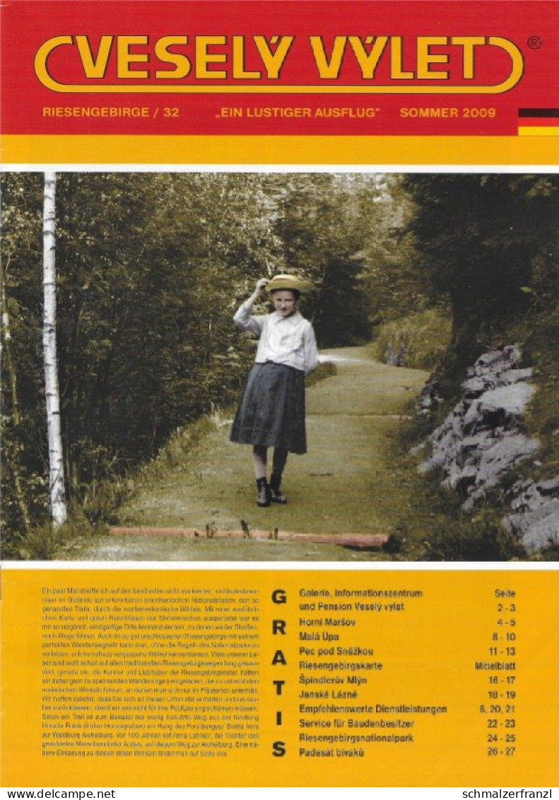Zeitschrift Vesely Vylet Ein Lustiger Ausflug Riesengebirge Nr 32 Sommer 2009 Anna Lahmer Marschendorf Aupa Petzer - Tsjechië