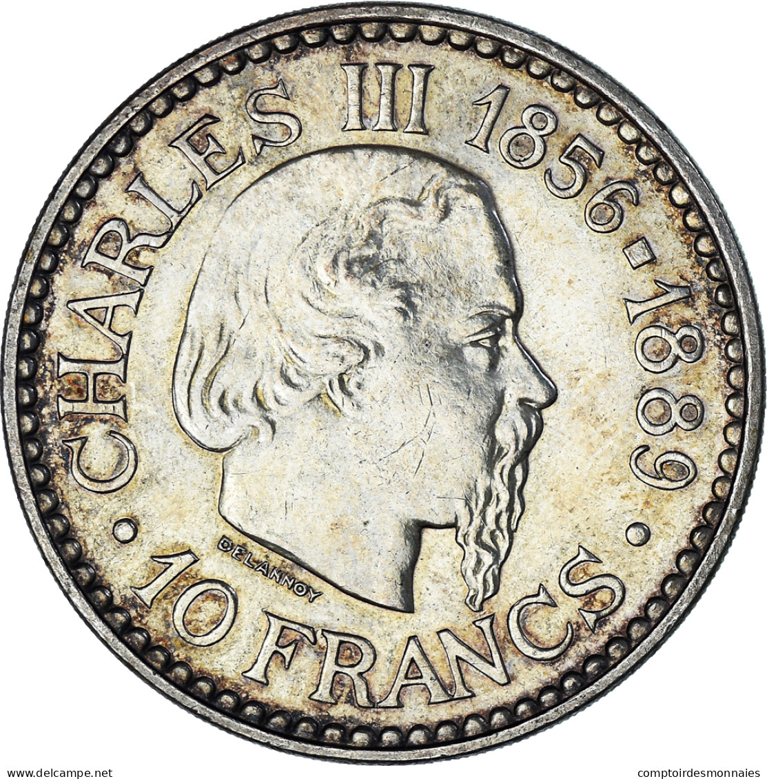 Monnaie, Monaco, Rainier III, 10 Francs, 1966, Monnaie De Paris, TTB+, Argent - 1960-2001 Nouveaux Francs