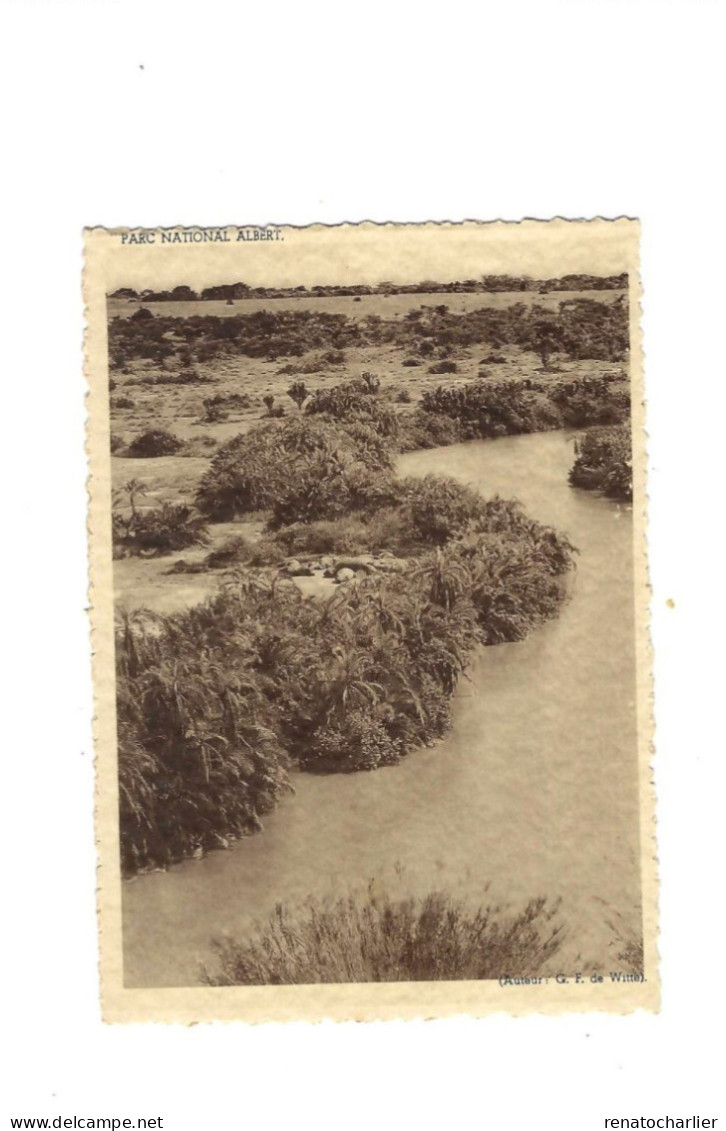 Parc National Albert.Plaine Du Lac Edouard.La Rivière Rutshuru à Gwangawa. - Congo Belge