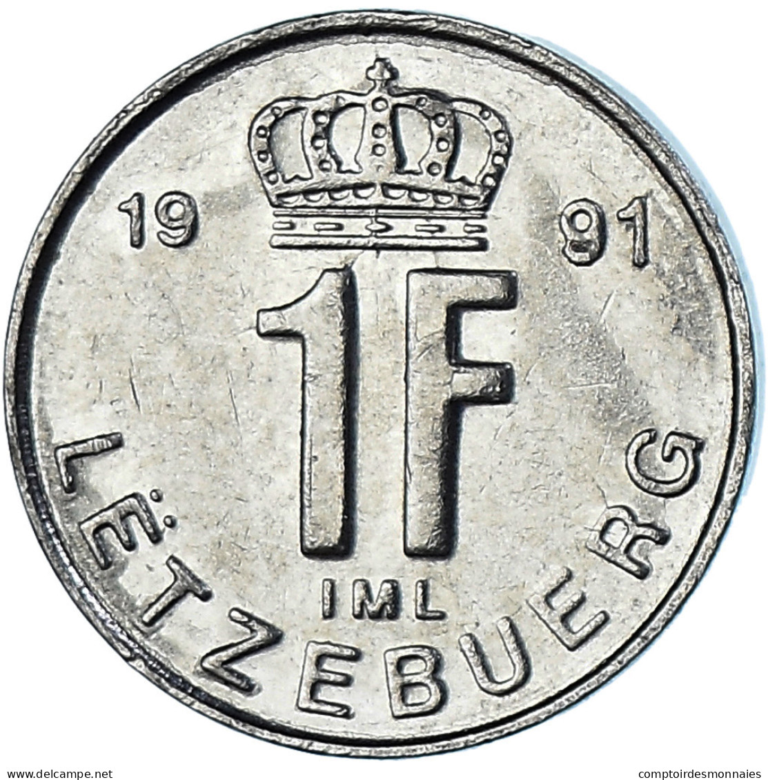 Monnaie, Luxembourg, Jean, Franc, 1991, SUP, Nickel Plaqué Acier, KM:63 - Luxembourg