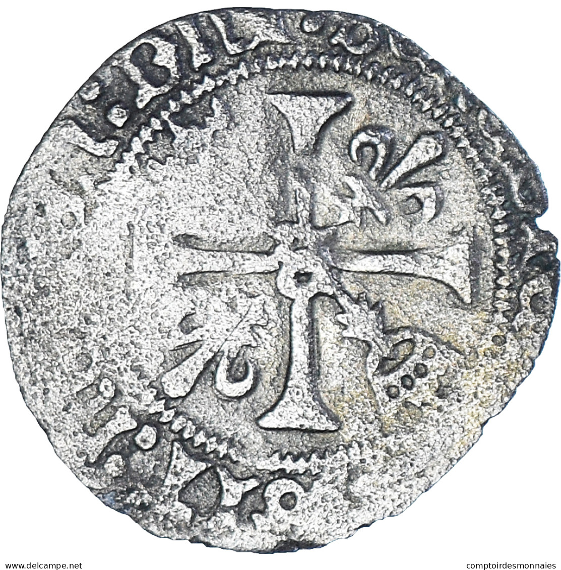 Monnaie, France, Charles VIII, Liard Au Dauphin De Bretagne, Après 1492 - 1483-1498 Carlo VIII