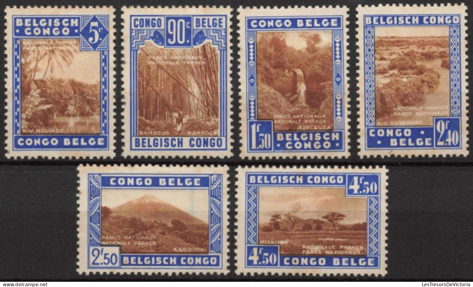 Congo Belge 1938 - COB 203/08 * - Cote 30 - Parc Nationaux - Riv. Molindi - Ongebruikt